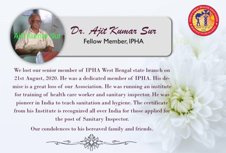 Dr. Ajit Kumar Sur Condolence
